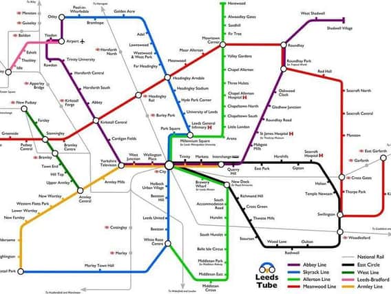 Rich Daley's tube map of Leeds.