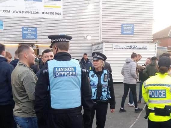 Police Liaison Officers at the Leeds United versus Preston game on Tuesday.