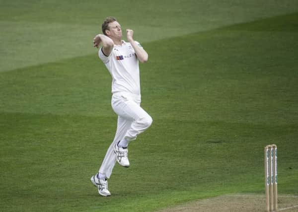 Yorkshire's Steven Patterson put his side i nto a strong position at The Ageas Bowl at the end of day three. Picture: Allan McKenzie/SWpix.com