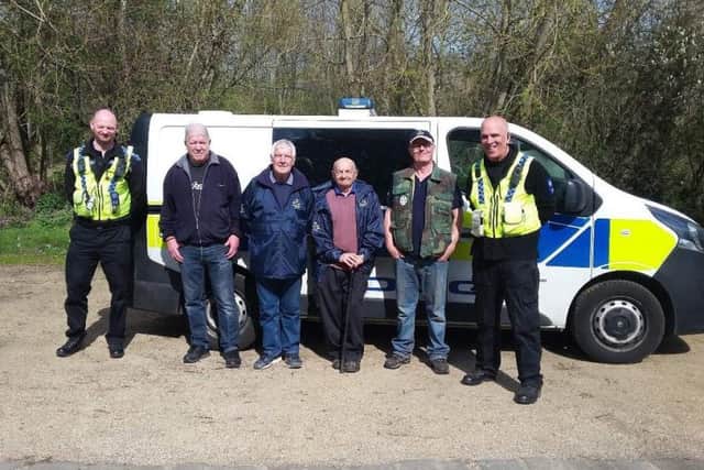 The Wildlife Crime Police Unit, bailiffs and Angling Trust officers  all part of the River Aires Operation Clampdown.