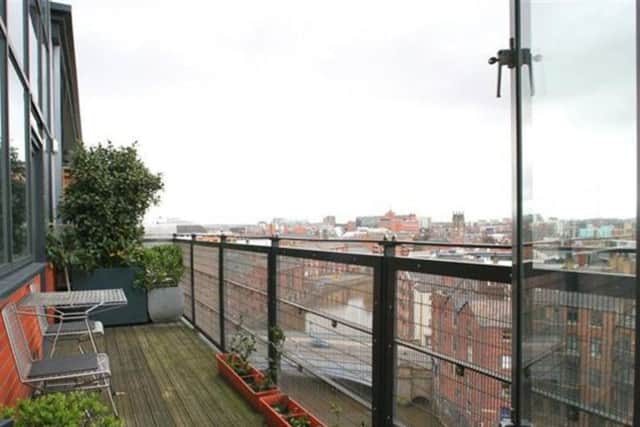One of the private balconies