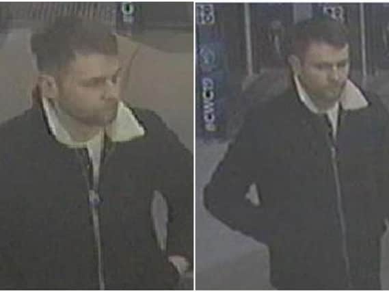 British Transport Police want to identify the man pictured in these CCTV images.