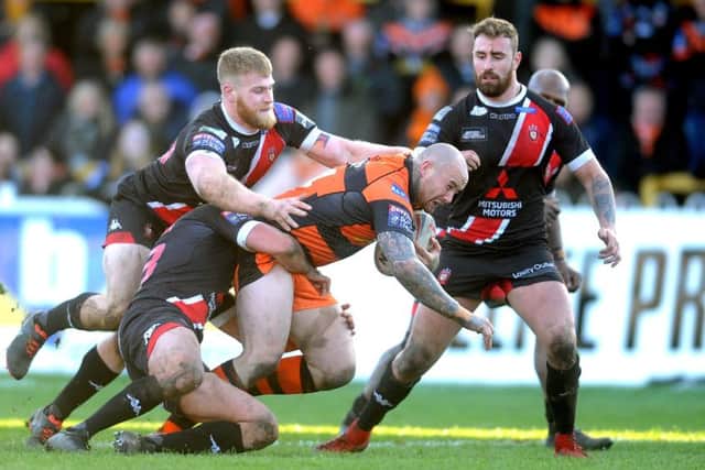 17 March 2019 ......  Castleford Tigers v  Salford Red Devils. Tigers Nathan Massey.  Picture Tony Johnson.