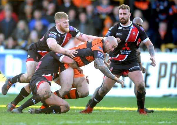 17 March 2019 ......  Castleford Tigers v  Salford Red Devils. Tigers Nathan Massey.  Picture Tony Johnson.