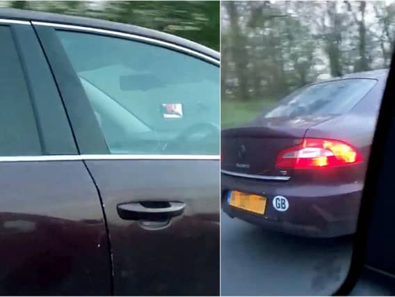 The reckless driving was caught on camera by a passenger in the next car along