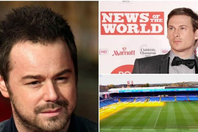 Eastenders actor Danny Dyer, left, and former Blue singer Lee Ryan, top right, are among the stars confirmed for the Sellebrity Soccer match.
