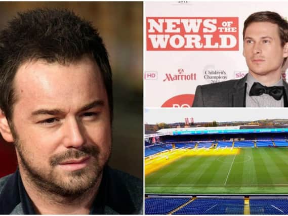 Eastenders actor Danny Dyer, left, and former Blue singer Lee Ryan, top right, are among the stars confirmed for the Sellebrity Soccer match.