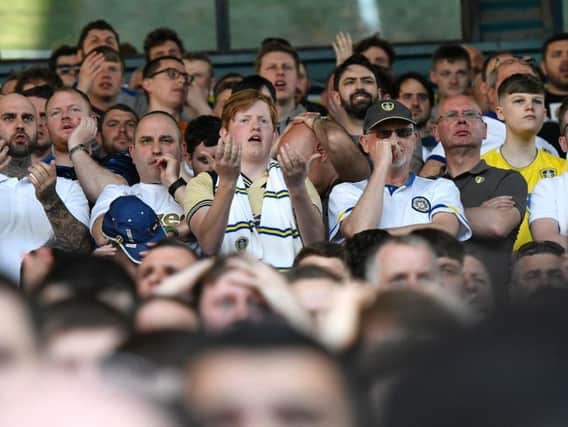 Leeds United fans at Elland Road.