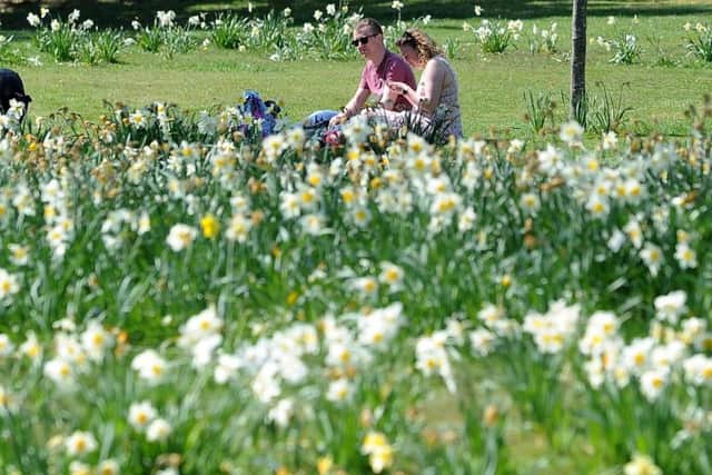 People have been enjoying the spring sunshine at Temple Newsam in Leeds