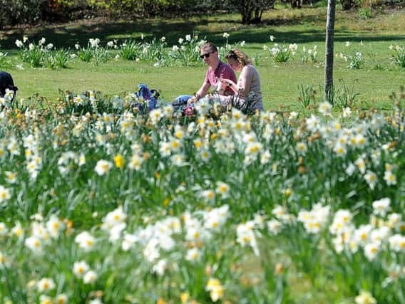 People have been enjoying the spring sunshine at Temple Newsam in Leeds