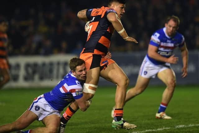Mitch Clark in action against Wakefield Trinity last Thursday. PIC: Jonathan Gawthorpe