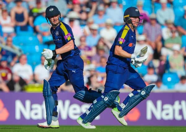 Yorkshire's Gary Ballance, right, and Tom Kohler-Cadmore added 124 but it couldn't prevent a one-run defeat to Lancashire at Headingley on Sunday. Picture:  Alex Whitehead/SWpix.com