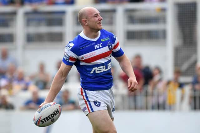 Wakefield Trinity winger Lee Kershaw enjoyed a dream debut against Leeds Rhinos. PIC: Jonathan Gawthorpe