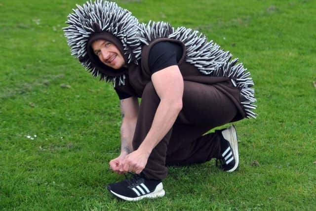 Peter Benefer will run Leeds Half twice dressed as a hedgehog