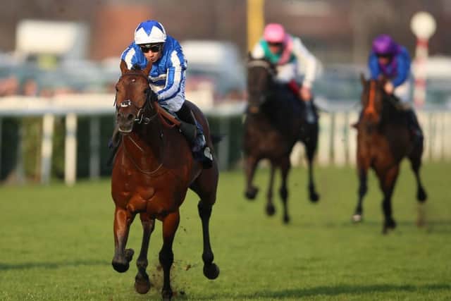 Bangkok, under the stewardship of Silvestra De Sousa, winning The 32Red Casino Maiden Stakes at Doncaster last month.