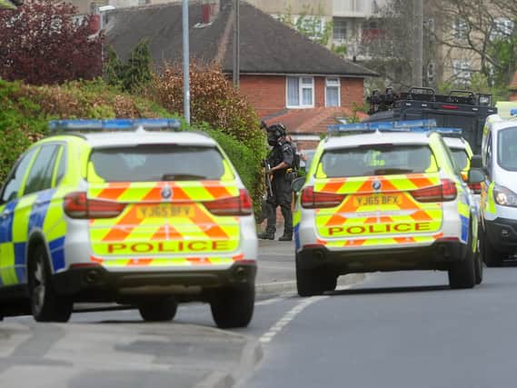 Armed Police on Redmire Drive, Seacroft, Leeds.