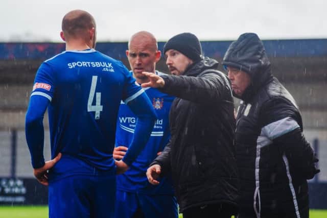 Farsley Celtic boss Adam Lakeland.