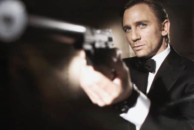 UNDATED: In this undated handout photo from Eon Productions, actor Daniel Craig poses as James Bond. Craig was unveiled as legendary British secret agent James Bond 007 in the 21st Bond film Casino Royale, at HMS President, St Katharine's Way on October 14, 2005 in London, England. (Photo by Greg Williams/Eon Productions via Getty Images)
ByLine: Greg Williams