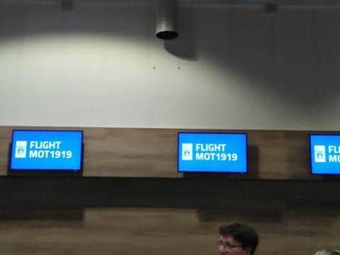 Boards at the airport showed the Flight MOT1919 call sign