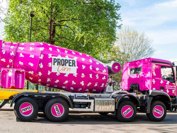 Look out for tghis pink cement mixer on the streets of Leeds.
