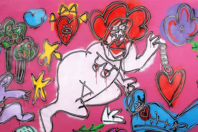 A piece from an exhibition by an art student at a previous festival.