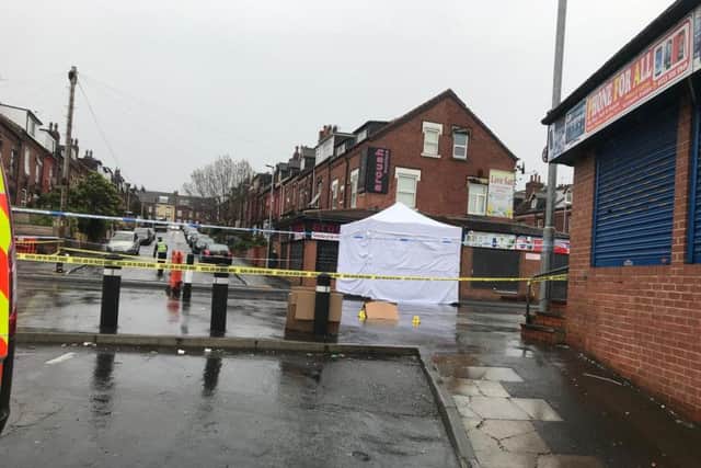Police were investigating the scene on Harehills Road.