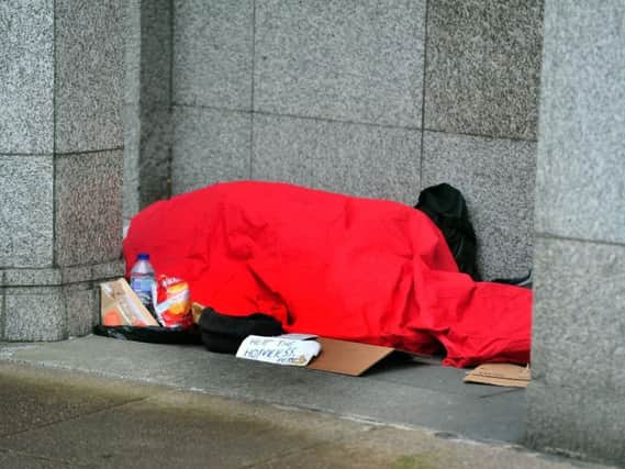 A rough sleeper in Leeds (file image)