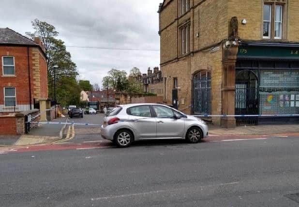 The area near the club was cordoned off following an incident last weekend.