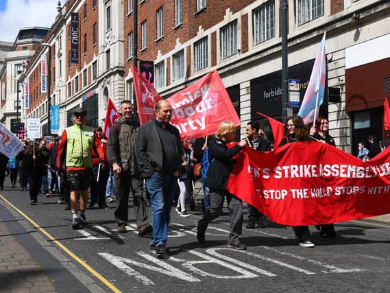 Leeds TUC May Day march and rally to celebrate May Day - International Workers' Day. Saturday, May 4 2019. Picture Jonathan Gawthorpe.