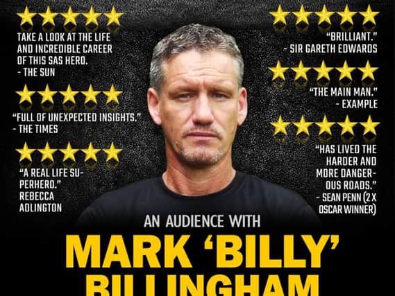 Mark 'Billy' Billingham is at the Victoria Theatre, Halifax, next week