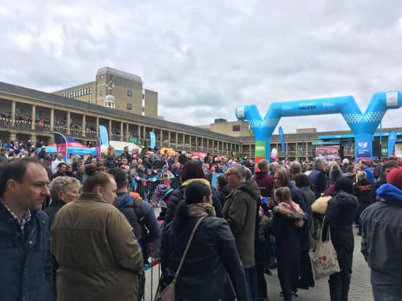The Piece Hall welcomed thousands through its doors for the Tour de Yorkshire.