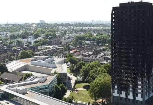 Grenfell Tower after the fire. Pic: PA.