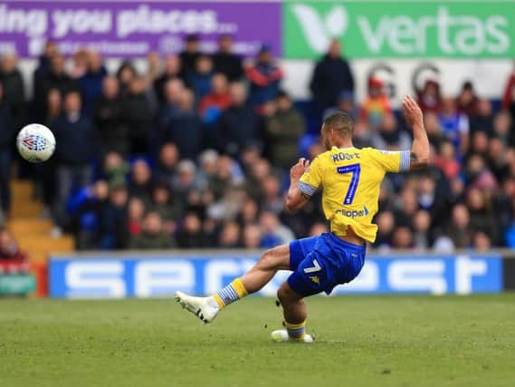 Leeds United striker Kemar Roofe missed from the spot at Ipswich Town.