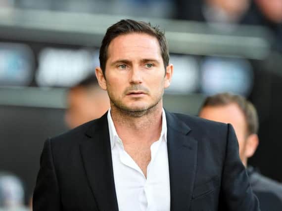 Derby County head coach Frank Lampard.