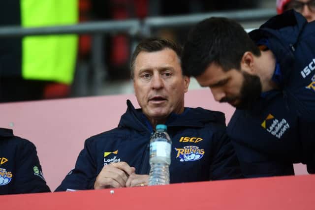 GONE: David Furner at his last match in charge for Leeds Rhinos against Salford.
 Picture: Jonathan Gawthorpe