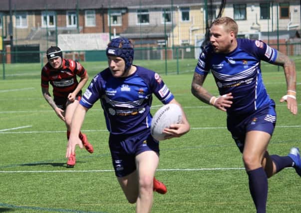 Tyler Dargan on the charge for Hunslet Warriors.