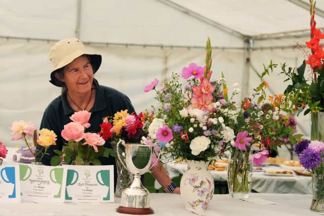 DISPLAY: Frances Jones at the Friends of Middleton Park craft, produce and flower show.