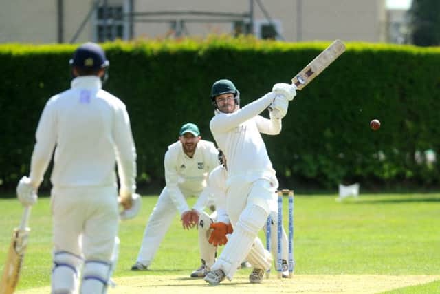Adel's 
Mark Johnson tries to keep the scoreboard ticking over against Waddilove Cup visitors Otley. PIC: Steve Riding