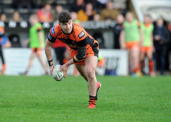 Brad Jinks in pre-season action for Castleford Tigers. Picture Steve Riding.