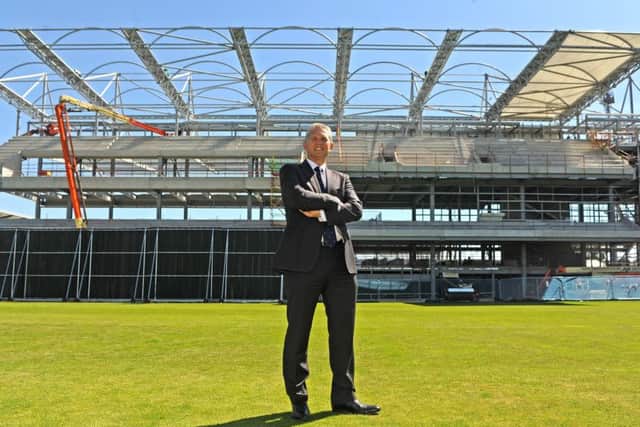 Mark Arthur, pictured during the construction of the new stand Headingley. Picture: Tony Johnson.