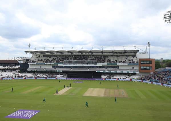 CROWNING GLORY: England and Pakistan compete in Sunday's ODI with the new Emerald Stand at Headingley behind them. Picture: Mike Egerton/PA