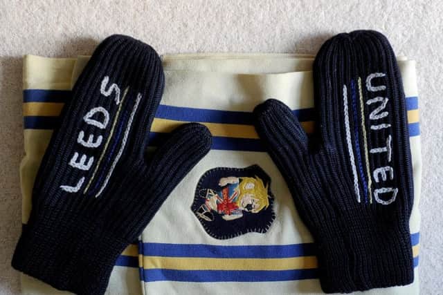 A scarf and gloves from Diana and Carolyn's days following Leeds in the 1960s.