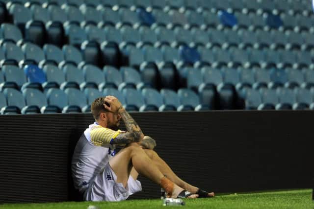 Leeds United's Pontus Jansson at Elland Road following the defeat.