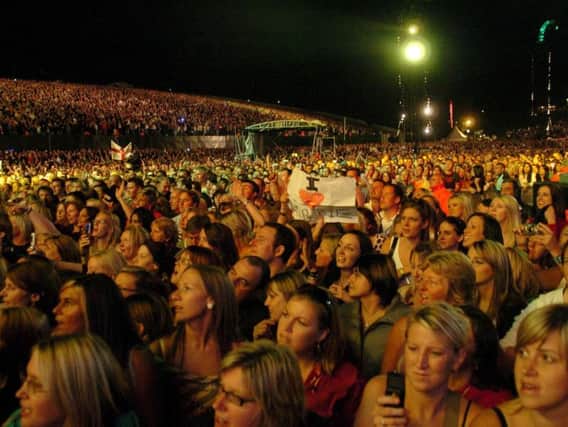 Crowds watch Robbie Williams in the park in 2006, the last large capacity event held there.