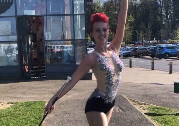 Top twirler: Leeds Trinity student Casey Hamill has been selected to represent England.