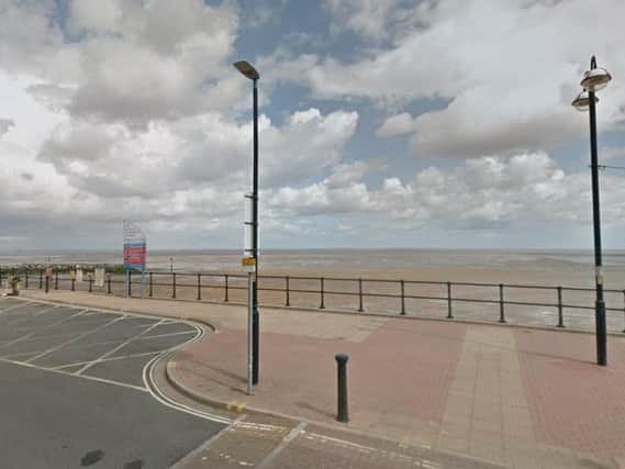 The promenade in Cleethorpes where Mr Simpson's body was found.