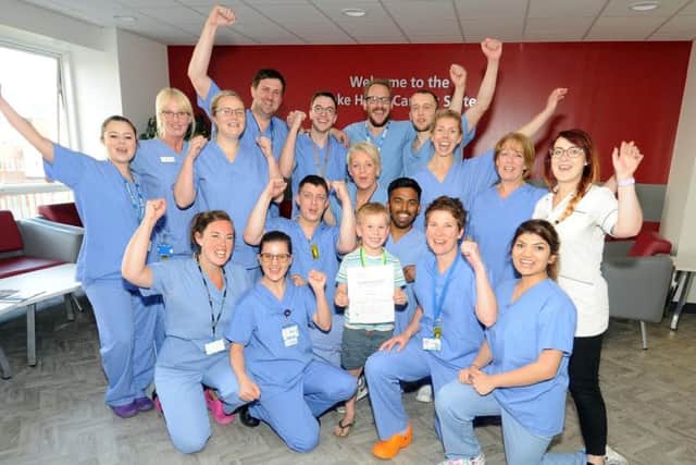 Staff from the Cardiac and Catheter Unit at Leeds General Infirmary