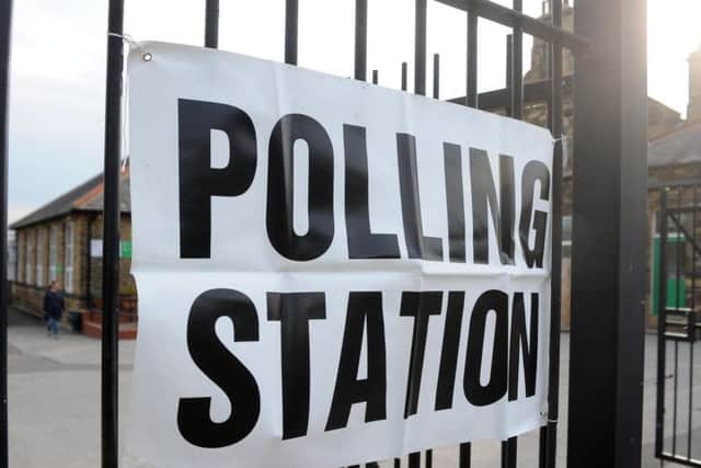 European elections polling station in Farsley, Leeds