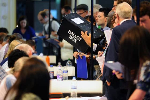 A previous Leeds Town Hall election count. Pic: Jonathan Gawthorpe.