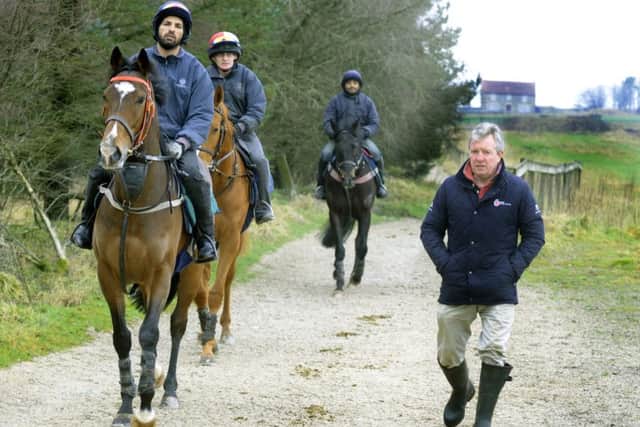 Trainer Bryan Smart, right, at his Hambleton base. PIC: Gary Longbottom/JPIMedia